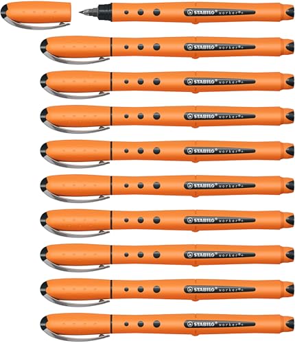 STABILO - Tintenroller - worker+ - medium - 10er Pack - schwarz STABILO - Tintenroller - worker+ - medium - 10er Pack - schwarz von STABILO