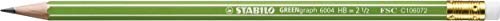 Umweltfreundlicher Bleistift mit Radierer - STABILO GREENgraph - Einzelstift - Härtegrad HB von STABILO