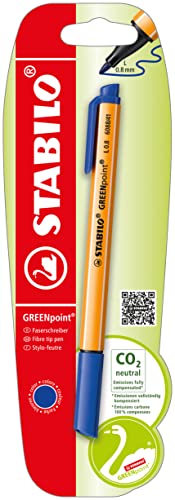 STABILO - Umweltfreundlicher Filzschreiber - GREENpoint - Einzelstift - blau von STABILO