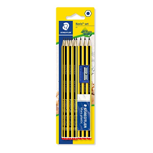 STAEDTLER 121S1BK10D Noris School Graphitstifte, HB-Grad, 10 Stück Bleistifte + Spitzer + Radiergummi STAEDTLER 121S1BK10D Noris School Graphitstifte, HB-Grad, 10 Stück Bleistifte + Spitzer + Radiergummi von STAEDTLER