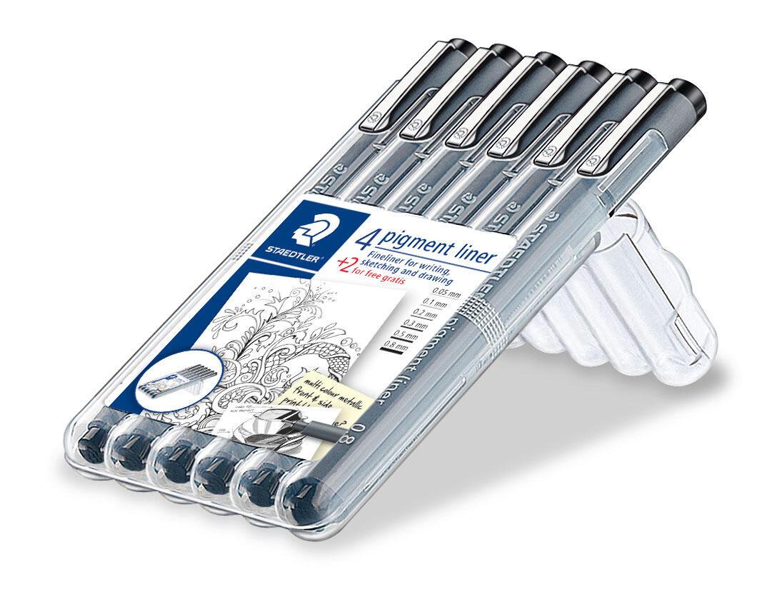 STAEDTLER Pigment Liner 308 Fineliner 0.05 + 0.1 + 0.3 + 0.5 + 0.8 mm Schwarz STAEDTLER Pigment Liner 308 Fineliner 0.05 + 0.1 + 0.3 + 0.5 + 0.8 mm Schwarz von STAEDTLER