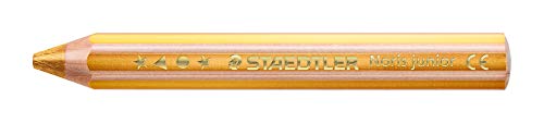 STAEDTLER Kindermalstift Noris Junior 140, Sechskantform, extra bruchsicher, perfekter erster Kindermalstift, 3in1 Bunt- Wachsmal und Aquarellstift in einem, 6 Stifte in gold, 140-111 STAEDTLER Kindermalstift Noris Junior 140, Sechskantform, extra bruchsicher, perfekter erster Kindermalstift, 3in1 Bunt- Wachsmal und Aquarellstift in einem, 6 Stifte in gold, 140-111 von STAEDTLER