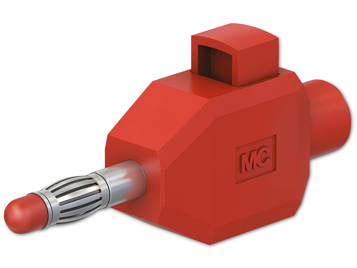 STÄUBLI Klemmstecker, 22.3006-22, 4 mm , rot, 30 V, 10 A / 60 V, 10 A von STÄUBLI