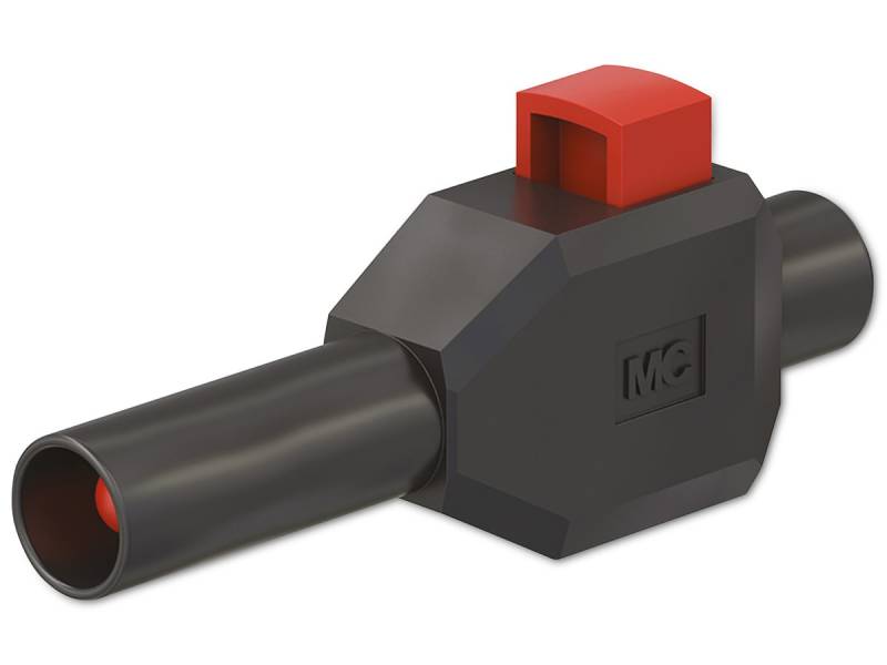 STÄUBLI Sicherheitsklemmsteckeradapter, 22.3007-21, 4 mm , schwarz, 600 V, CAT II, 10 A von STÄUBLI