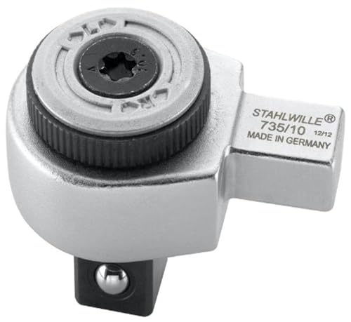 STAHLWILLE Nr. 735/10 l 1/2“ Feinzahn-Einsteckknarre l 9x12 mm Aufnahme l zum Einstecken in Drehmomentschlüssel l kompakte Bauform l Made in Germany STAHLWILLE Nr. 735/10 l 1/2“ Feinzahn-Einsteckknarre l 9x12 mm Aufnahme l zum Einstecken in Drehmomentschlüssel l kompakte Bauform l Made in Germany von STAHLWILLE