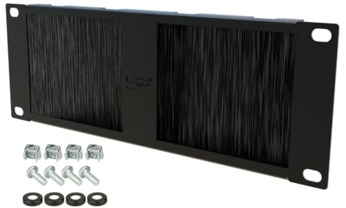 Stalflex Kabeldurchführung mit Bürstenleiste 2U 10 Zoll - Serverschrank Montieren Hergestellt aus Hochbelastbarem Metall - Für Netzwerkschrank und Kabelmanagement von STALFLEX