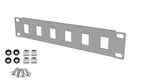 Stalflex Netzwerkschrank Patchpanel Standard 10 Zoll 1U - 6 Steckplätze Keystone Patchfeld - Hergestellt aus Stahl - Keystone Modul RJ45 nur - Computer- & Server-Racks Stalflex Netzwerkschrank Patchpanel Standard 10 Zoll 1U - 6 Steckplätze Keystone Patchfeld - Hergestellt aus Stahl - Keystone Modul RJ45 nur - Computer- & Server-Racks von STALFLEX