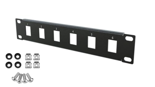 Stalflex Netzwerkschrank Patchpanel Standard 10 Zoll 1U - 6 Steckplätze Keystone Patchfeld - Hergestellt aus Stahl - Keystone Modul RJ45 nur - Computer- & Server-Racks Stalflex Netzwerkschrank Patchpanel Standard 10 Zoll 1U - 6 Steckplätze Keystone Patchfeld - Hergestellt aus Stahl - Keystone Modul RJ45 nur - Computer- & Server-Racks von STALFLEX