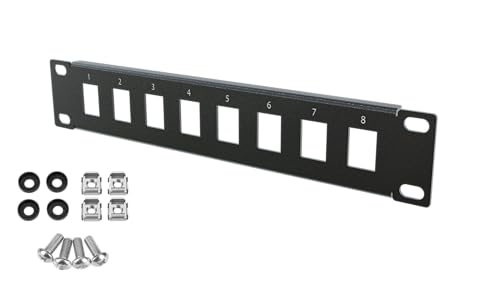 Stalflex Netzwerkschrank Patchpanel Standard 10 Zoll 1U - 8 Steckplätze Keystone Patchfeld - Hergestellt aus Stahl - Keystone Modul RJ45 nur - Computer- & Server-Racks Stalflex Netzwerkschrank Patchpanel Standard 10 Zoll 1U - 8 Steckplätze Keystone Patchfeld - Hergestellt aus Stahl - Keystone Modul RJ45 nur - Computer- & Server-Racks von STALFLEX