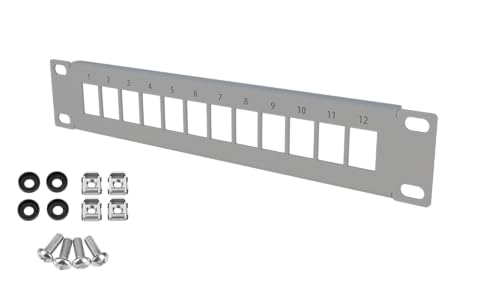 Stalflex Netzwerkschrank Patchpanel Standard 19 Zoll 1U - 12 Steckplätze Keystone Patchfeld - Hergestellt aus Stahl - Keystone Modul RJ45 nur - Computer- & Server-Racks Stalflex Netzwerkschrank Patchpanel Standard 19 Zoll 1U - 12 Steckplätze Keystone Patchfeld - Hergestellt aus Stahl - Keystone Modul RJ45 nur - Computer- & Server-Racks von STALFLEX