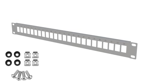 Stalflex Netzwerkschrank Patchpanel Standard 19 Zoll 1U - 24 Steckplätze Keystone Patchfeld - Hergestellt aus Stahl - Keystone Modul RJ45 nur - Computer- & Server-Racks Stalflex Netzwerkschrank Patchpanel Standard 19 Zoll 1U - 24 Steckplätze Keystone Patchfeld - Hergestellt aus Stahl - Keystone Modul RJ45 nur - Computer- & Server-Racks von STALFLEX