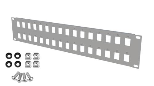 Stalflex Netzwerkschrank Patchpanel Standard 19 Zoll 2U - 32 Steckplätze Keystone Patchfeld - Hergestellt aus Stahl - Keystone Modul RJ45 nur - Computer- & Server-Racks Stalflex Netzwerkschrank Patchpanel Standard 19 Zoll 2U - 32 Steckplätze Keystone Patchfeld - Hergestellt aus Stahl - Keystone Modul RJ45 nur - Computer- & Server-Racks von STALFLEX