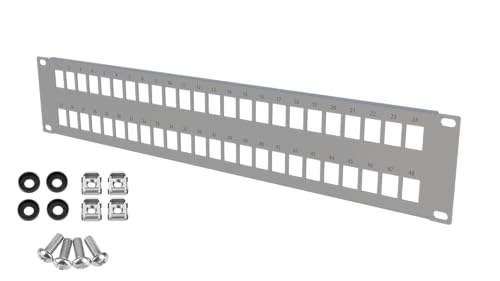 Stalflex Netzwerkschrank Patchpanel Standard 19 Zoll 2U - 48 Steckplätze Keystone Patchfeld - Hergestellt aus Stahl - Keystone Modul RJ45 nur - Computer- & Server-Racks Stalflex Netzwerkschrank Patchpanel Standard 19 Zoll 2U - 48 Steckplätze Keystone Patchfeld - Hergestellt aus Stahl - Keystone Modul RJ45 nur - Computer- & Server-Racks von STALFLEX
