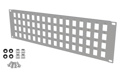 Stalflex Netzwerkschrank Patchpanel Standard 19 Zoll 3U - 64 Steckplätze Keystone Patchfeld - Hergestellt aus Stahl - Keystone Modul RJ45 nur - Computer- & Server-Racks Stalflex Netzwerkschrank Patchpanel Standard 19 Zoll 3U - 64 Steckplätze Keystone Patchfeld - Hergestellt aus Stahl - Keystone Modul RJ45 nur - Computer- & Server-Racks von STALFLEX