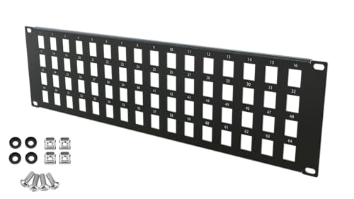 Stalflex Netzwerkschrank Patchpanel Standard 19 Zoll 3U - 64 Steckplätze Keystone Patchfeld - Hergestellt aus Stahl - Keystone Modul RJ45 nur - Computer- & Server-Racks Stalflex Netzwerkschrank Patchpanel Standard 19 Zoll 3U - 64 Steckplätze Keystone Patchfeld - Hergestellt aus Stahl - Keystone Modul RJ45 nur - Computer- & Server-Racks von STALFLEX