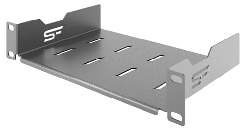 Stalflex Server Fachboden 10 Zoll 1U 150mm - Serverschrank Hergestellt aus Hochbelastbarer Stahl - Universelles Belüftetes Rackmontage Kragarmtablett - Fachboden 10 Zoll von STALFLEX