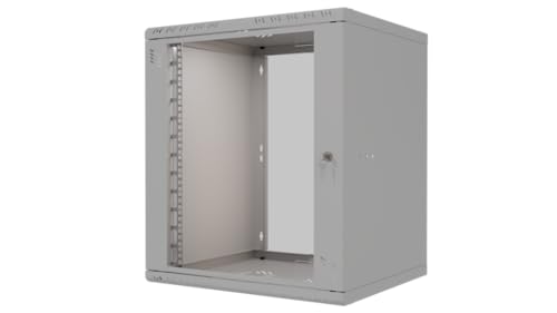 Stalflex Server Netzwerkschrank 19 Zoll 12U 450mm Standard - Hochbelastbarer Stahl - Computer- & Server-Racks - Serverschrank, kompatibel mit 19 Zoll Fachboden und Rack Schienen - Glastür von STALFLEX