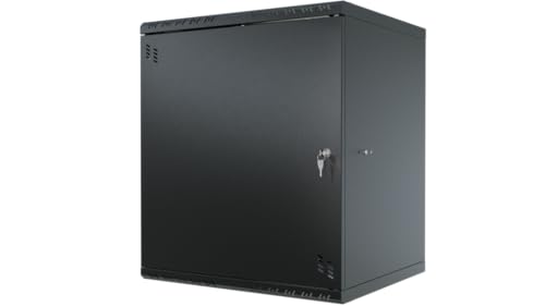 Stalflex Server Netzwerkschrank 19 Zoll 12U 450mm Standard - Hochbelastbarer Stahl - Computer- & Server-Racks - Serverschrank, kompatibel mit 19 Zoll Fachboden und Rack Schienen - Metalltür von STALFLEX