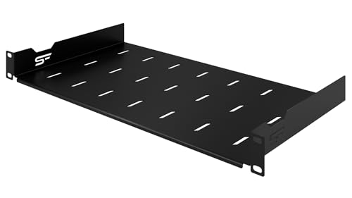 Stalflex Server Fachboden 19 Zoll 1U 250mm - Serverschrank Hergestellt aus Hochbelastbarer Stahl - Universelles Belüftetes Rackmontage Kragarmtablett - 19 Zoll Fachboden von STALFLEX