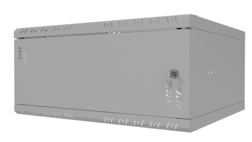 Stalflex Server Netzwerkschrank 19 Zoll 4U 450mm Standard - Hochbelastbarer Stahl - Computer- & Server-Racks - Serverschrank, kompatibel mit 19 Zoll Fachboden und Rack Schienen - Metalltür von STALFLEX