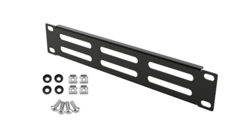 Stalflex Server Rack Patchpanel Lüftungspaneel 10 Zoll 1U - Hergestellt aus Stahl - Serverschrank Zubehör - Belüftung Patch Panel mit aufgesetztem kabelführung von STALFLEX