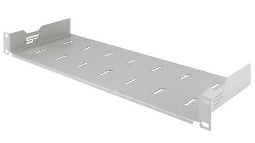 Stalflex Server Fachboden 19 Zoll 1U 170mm - Serverschrank Hergestellt aus Hochbelastbarer Stahl - Universelles Belüftetes Rackmontage Kragarmtablett - 19 Zoll Fachboden von STALFLEX