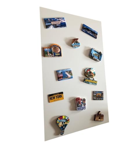 Leichte Magnettafel Magnetwand Weiß 66x42 cm Memotafel aus Edelstahl Fotowand für Urlaubs Magnete Magnetisch Tafel Metalltafel für Wohnung Büro Küche von STALFORM