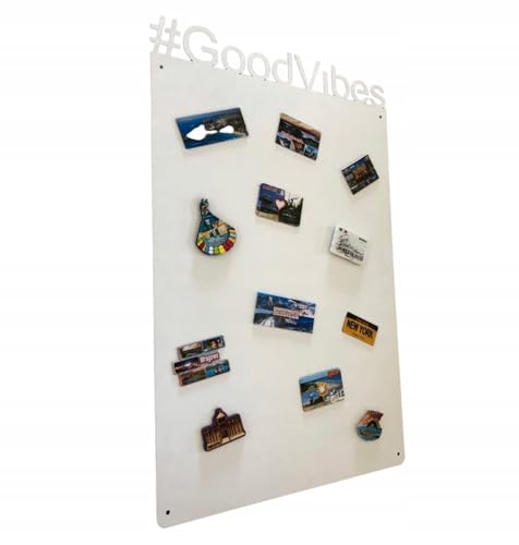 STALFORM Magnettafel Weiss GoodVibes 80x50 cm aus Edelstahl Magnetwand Pinnwand Magnetisch Groß Magnetboard Küche, Büro, Kinderzimmer von STALFORM