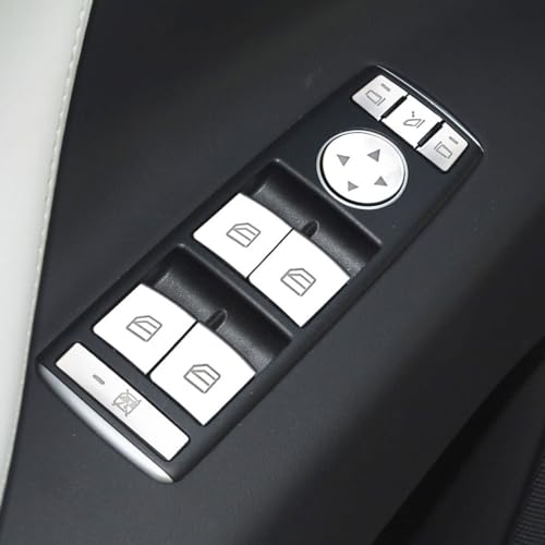 Für Tesla Model X Model S 2012-2020 Auto Fenster Lift Switch Button Rahmen Pailletten ABS Aufkleber Abdeckung Trim Zubehör Für Tesla Model X Model S 2012-2020 Auto Fenster Lift Switch Button Rahmen Pailletten ABS Aufkleber Abdeckung Trim Zubehör von STAMOO