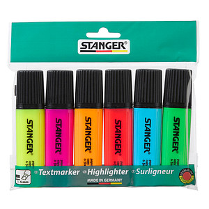 STANGER Textmarker farbsortiert, 6 St. STANGER Textmarker farbsortiert, 6 St. von STANGER