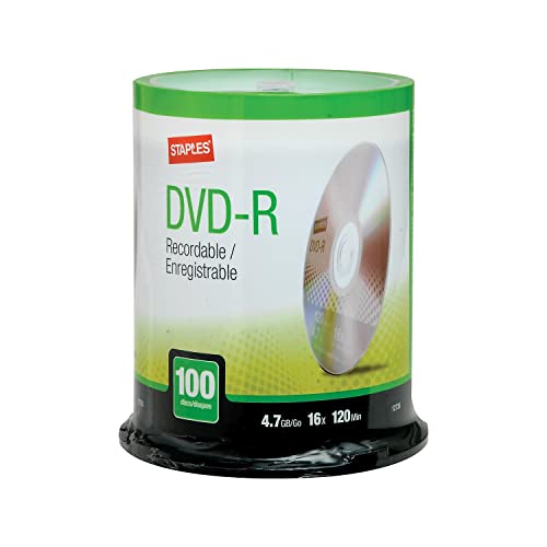 Heftklammern 100/Pack 4,7 GB DVD-R Spindel von STAPLES