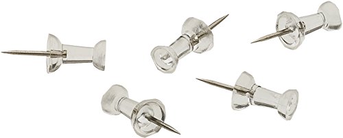 Pinnwandnadeln glasklar 100 Stück, clear push pins transparent von STAPLES