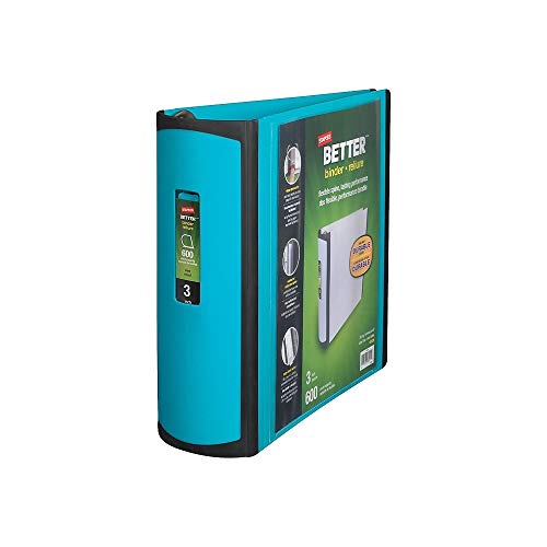 Staples 3 Inch BetterView Binder with D-Rings (Teal) von STAPLES