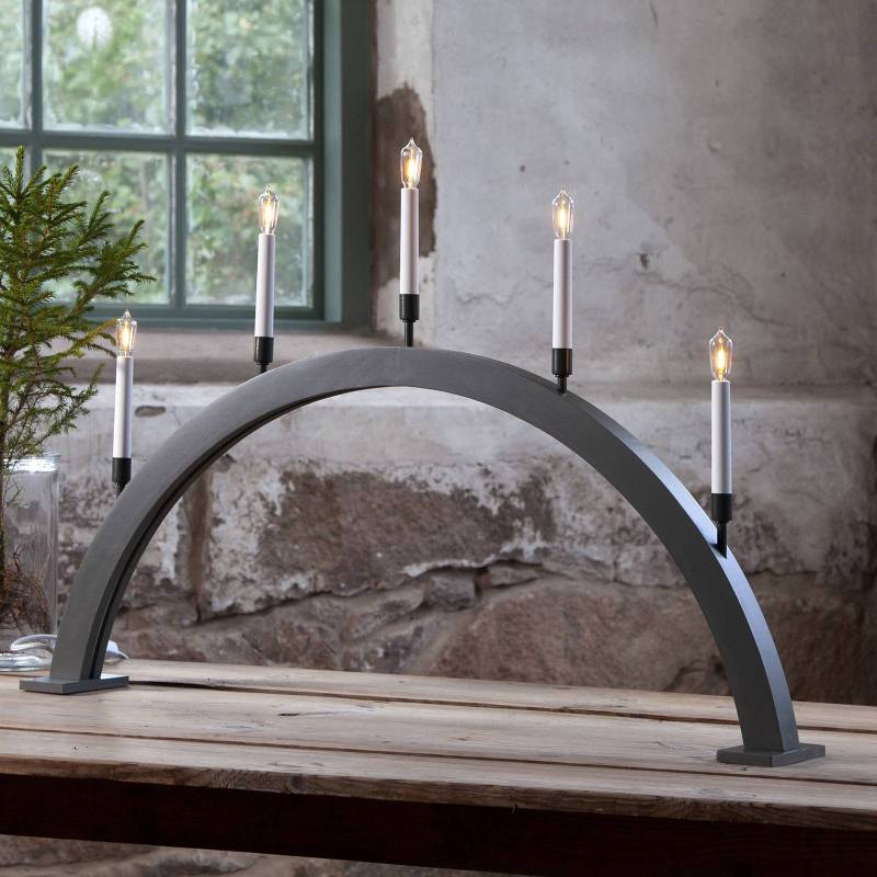 Fensterleuchter Storm 5-flammig 59 cm dunkelgrau von STAR TRADING