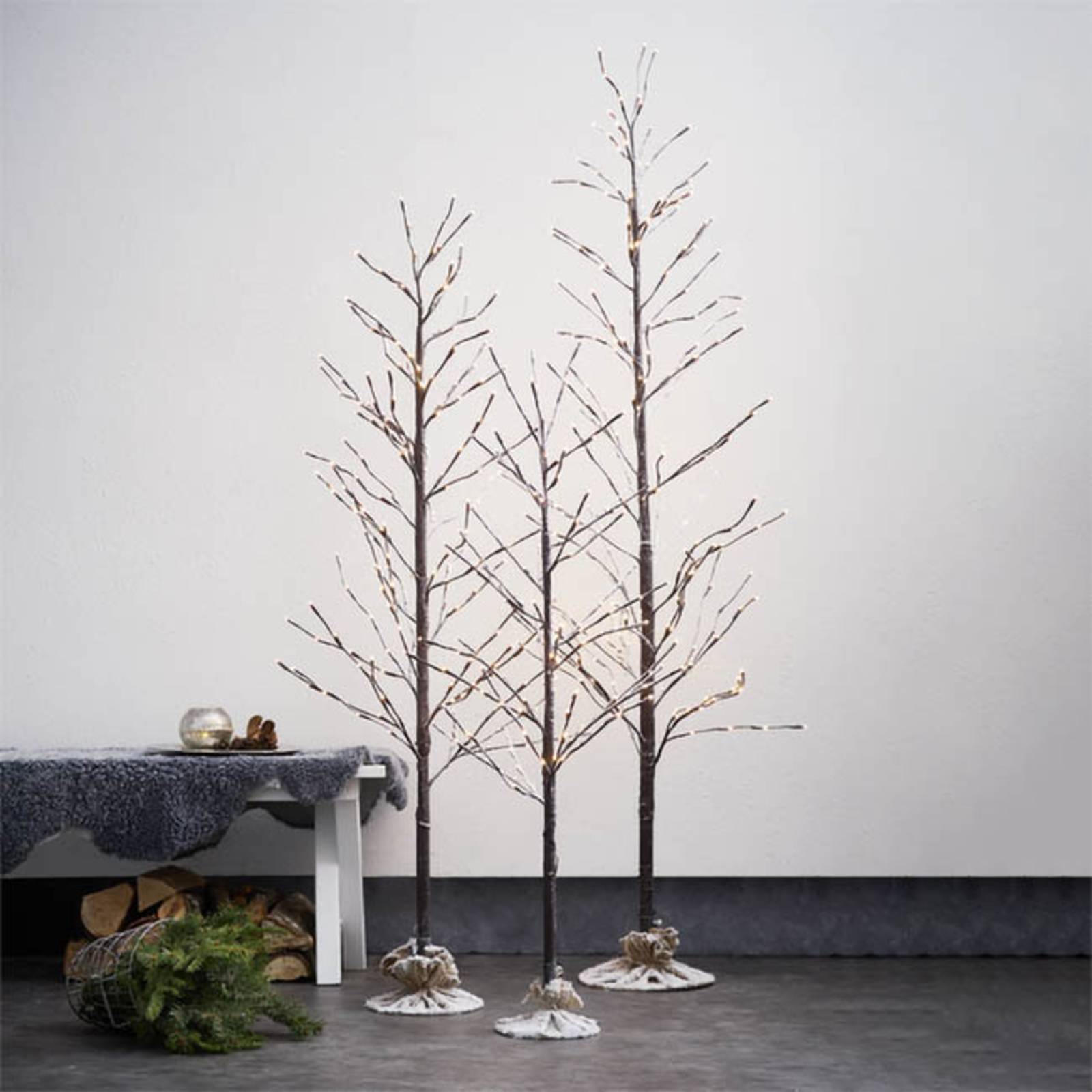 LED-Dekobaum Tobby Tree IP44 braun Höhe 150cm von STAR TRADING