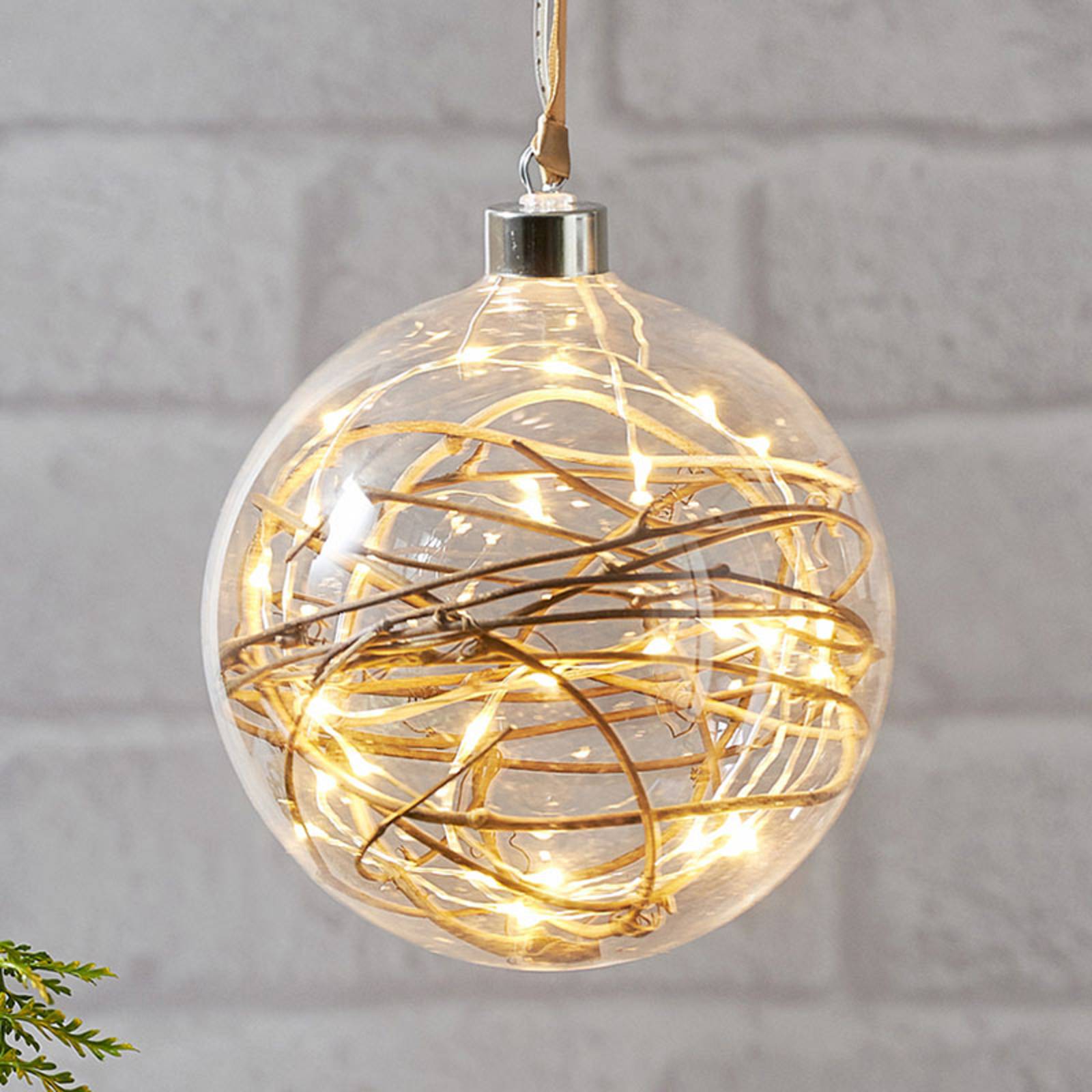 LED-Dekokugel Glow klar, Rattan Ø 15 cm LED-Dekokugel Glow klar, Rattan Ø 15 cm von STAR TRADING
