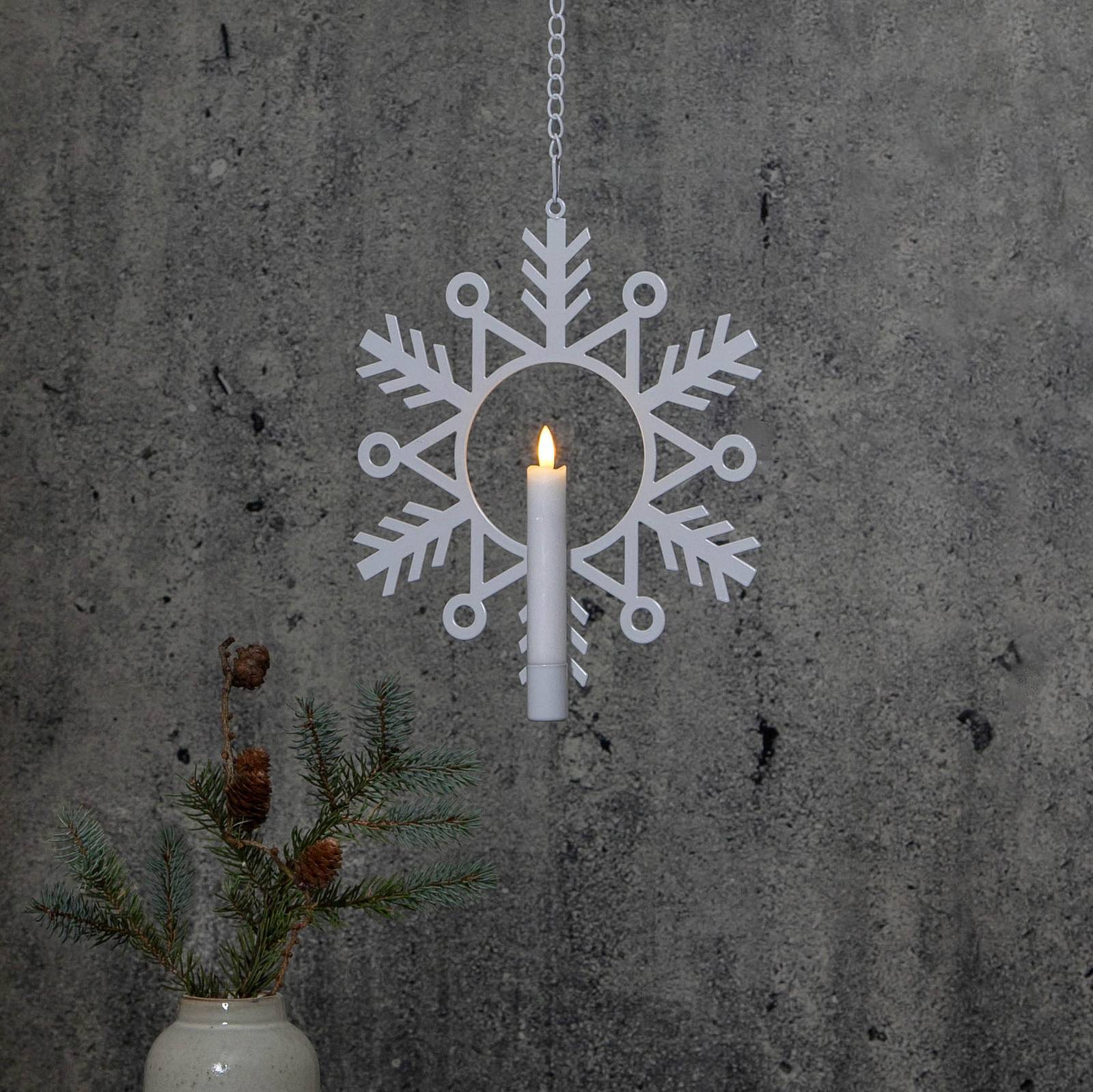 LED-Dekoleuchte Flamme Snow mit Wachskerze LED-Dekoleuchte Flamme Snow mit Wachskerze von STAR TRADING