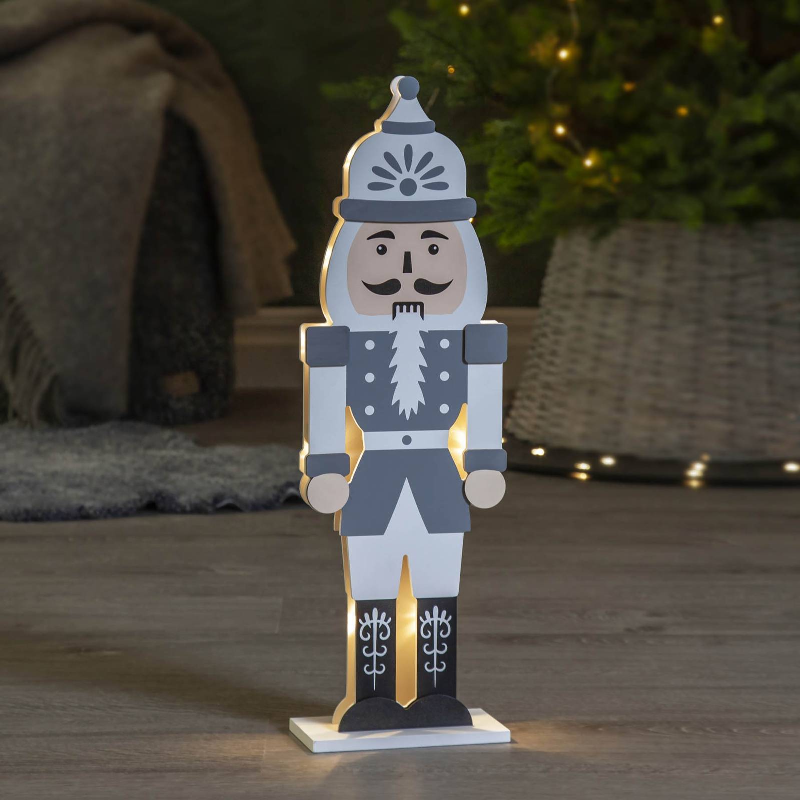 LED-Dekoleuchte Nussknacker grau LED-Dekoleuchte Nussknacker grau von STAR TRADING