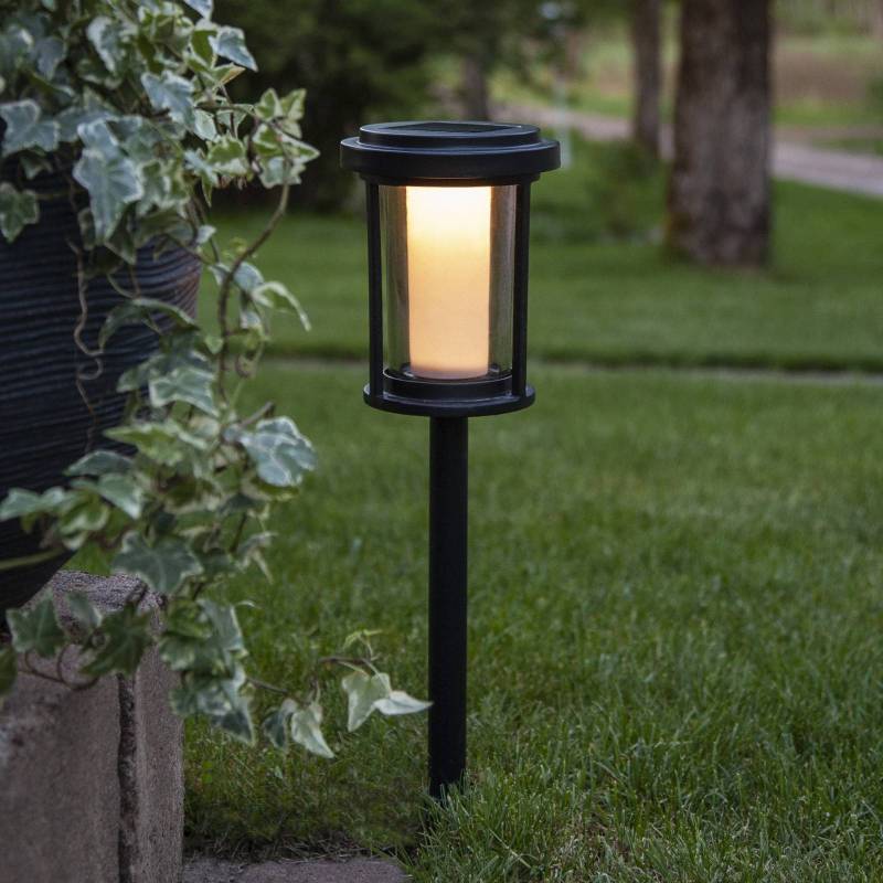LED-Solar-Erdspießleuchte Alippa, schwarz, Höhe 44 cm Metall von STAR TRADING