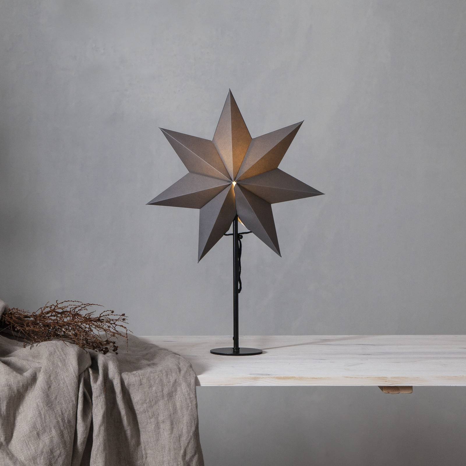 Standstern Mixa Metall/Papier schwarz/dunkelgrau Standstern Mixa Metall/Papier schwarz/dunkelgrau von STAR TRADING
