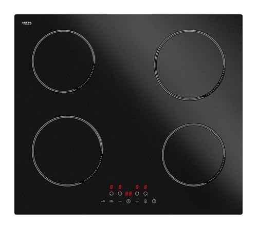 STARCHARTS Einbau-Induktionskochfeld mit italienischem Keramikglas, BRI4001-M, 4 Kochzonen, 7200 W Gesamtleistung, Mattschwarz von STARCHARTS
