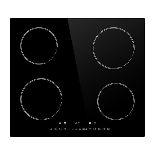 STARCHARTS Integriertes Induktionskochfeld mit italienischem ILVA-Glas, weiße LED (Schieberegler) von STARCHARTS