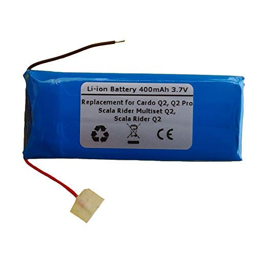 3.7V 400mAh Ersatz Akku für Cardo Q2 Q2 proScala Rider, Scala Rider Q2, Scala Rider Multiset Q2 Bluetooth Headsets Kopfhörer 3.7V 400mAh Ersatz Akku für Cardo Q2 Q2 proScala Rider, Scala Rider Q2, Scala Rider Multiset Q2 Bluetooth Headsets Kopfhörer von Skyvov