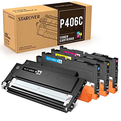 CLT-P406C Kompatibel für Samsung CLX 3305 Toner Schwarz Samsung CLP 365 Toner Samsung Xpress C460W C460FW für Toner Samsung C410W CLX 3300 CLX 3305W CLP 360 CLT-K406S CLT-C406S CLT-Y406S von STAROVER