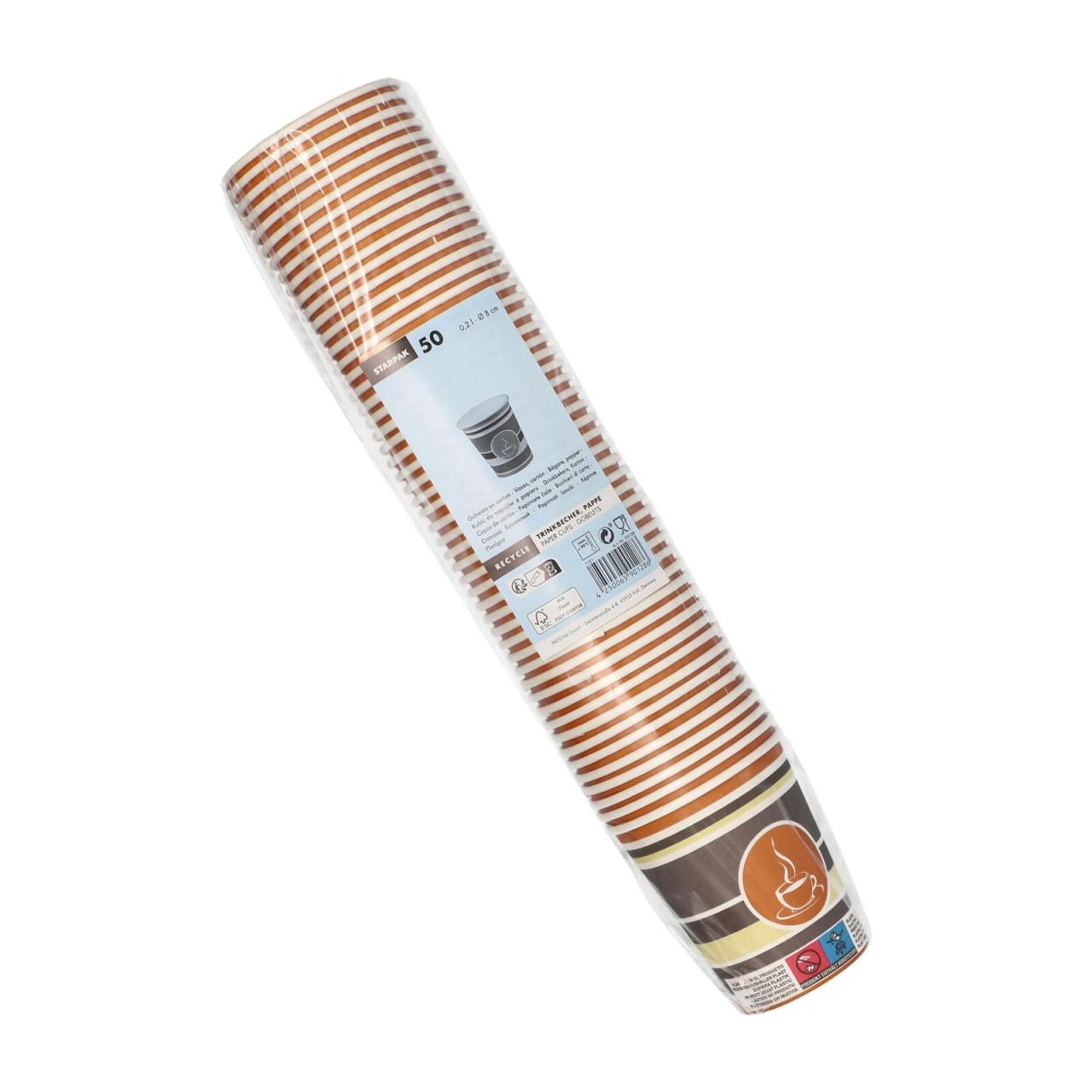 STARPAK Einweg-Kaffeebecher 8 cm 0,2 l weiß, rot, gelb, grau STARPAK Einweg-Kaffeebecher 8 cm 0,2 l weiß, rot, gelb, grau von STARPAK