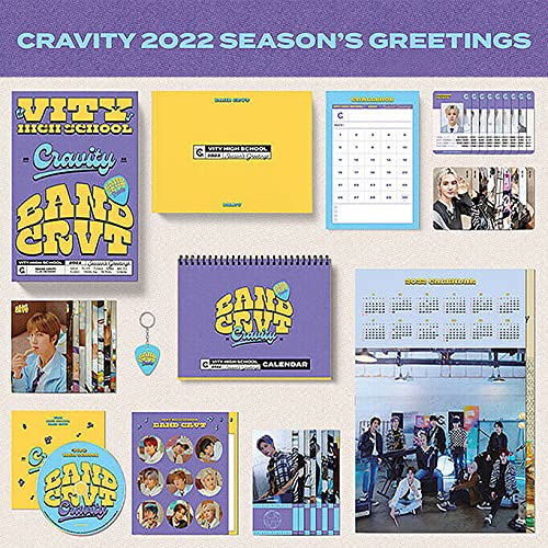 CRAVITY 2022 GREETINGS ( DVD+Desk Calendar+Diary+Photo Ticket Set+Photo Card Set+Student ID Card Set+Message Post Card Set+Key Ring+Challenge Paper+Sticker Set+Folded Poster Set ) von STARSHIP Ent.