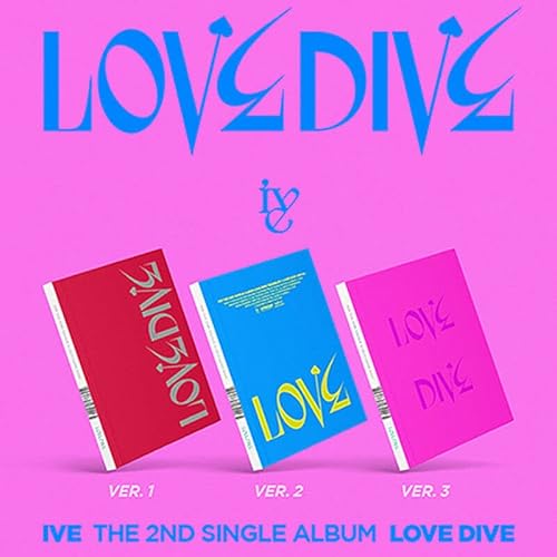 IVE LOVE DIVE The 2nd Single Album ( Ver.1 + Ver.2 + Ver.3 - SET. ) ( Incl. 3 CD+3 PRE-ORDER ITEM+3 Photo Book+3 Photo Card+3 Heart Hologram Card+2 STORE GIFT CARD ) von STARSHIP Ent.