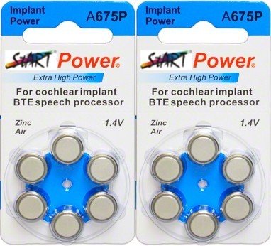 StartPower - 12 Batterien für Hörgeräte - Typ A675P - 1.4V - 550mAh - PR44P von START