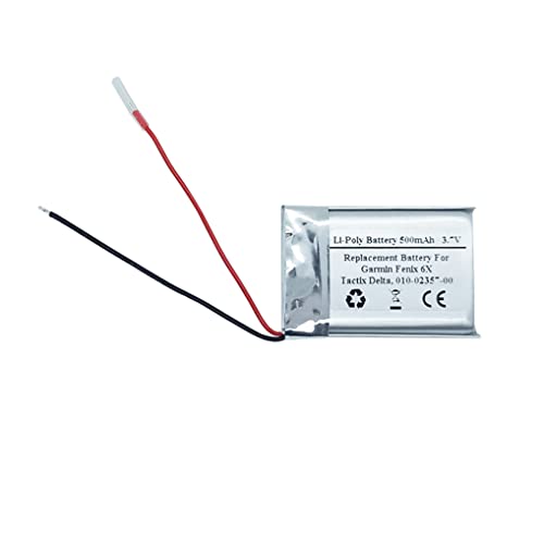 3,7 V 500 mAh Ersatzakku für Garmin Fenix 6X, 010-02357-00, Tactix Delta, Teilenummer: 361-00126-00 von STARTONG