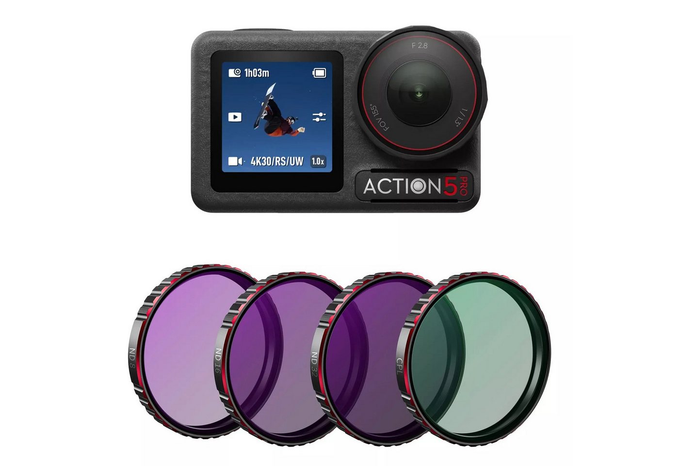 STARTRC ND Filter Set für DJI ACTION 5 Pro CPL ND8 ND16 ND32 Schutzfilter STARTRC ND Filter Set für DJI ACTION 5 Pro CPL ND8 ND16 ND32 Schutzfilter von STARTRC